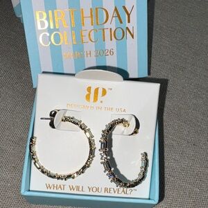 ✨NEW✨🩵 Bomb Party🩵March Birthday 2026 Hoop Earrings